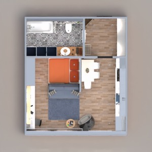 floorplans apartamento mobílias decoração faça você mesmo banheiro cozinha despensa 3d