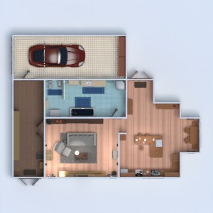 floorplans 独栋别墅 装饰 客厅 厨房 3d