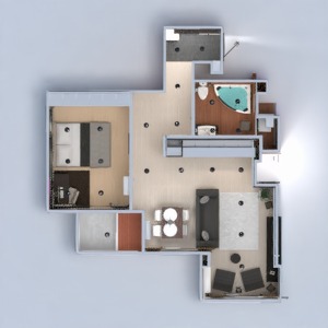 floorplans wohnung möbel dekor do-it-yourself badezimmer schlafzimmer wohnzimmer küche beleuchtung renovierung lagerraum, abstellraum studio eingang 3d