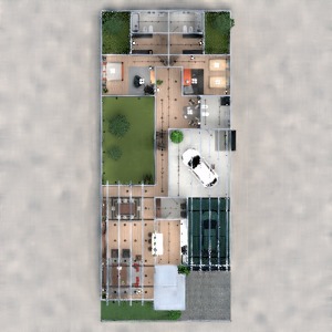 floorplans 独栋别墅 车库 结构 3d