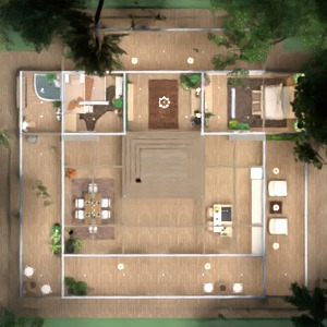 floorplans 独栋别墅 家具 装饰 客厅 结构 3d