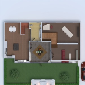 planos casa bricolaje dormitorio comedor 3d