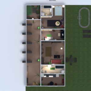 floorplans 独栋别墅 装饰 浴室 卧室 客厅 厨房 户外 办公室 照明 家电 3d