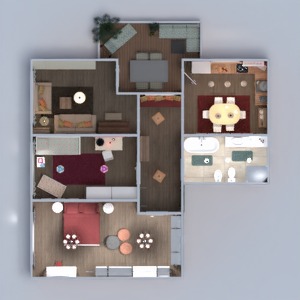 floorplans butas terasa baldai dekoras pasidaryk pats vonia miegamasis svetainė virtuvė vaikų kambarys apšvietimas valgomasis аrchitektūra prieškambaris 3d