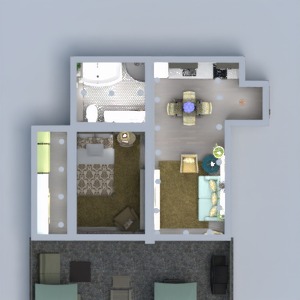 floorplans 公寓 露台 装饰 3d