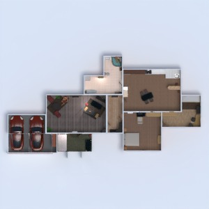 floorplans 独栋别墅 家具 浴室 卧室 车库 厨房 户外 儿童房 3d