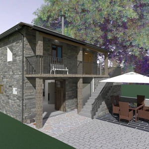 floorplans house terrace garage outdoor renovation 3d