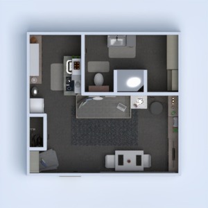 floorplans 独栋别墅 家具 厨房 餐厅 单间公寓 3d