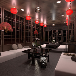 floorplans 独栋别墅 装饰 客厅 照明 餐厅 3d