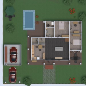 floorplans apartment house terrace 3d