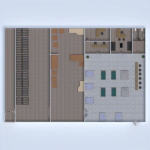 floorplans 家具 结构 单间公寓 3d