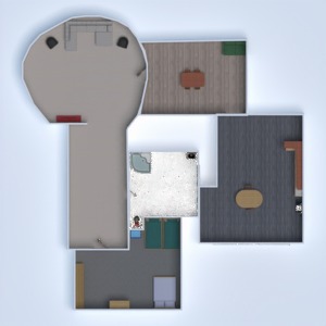 planos dormitorio salón cocina comedor 3d