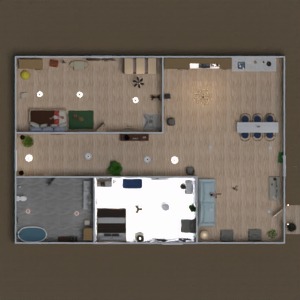 floorplans gospodarstwo domowe pokój dzienny kuchnia łazienka oświetlenie 3d