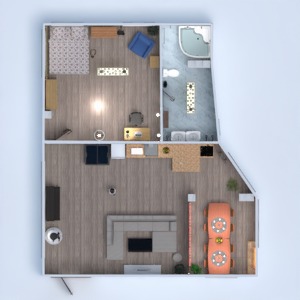 floorplans vonia miegamasis svetainė valgomasis 3d