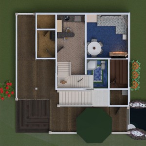 floorplans casa varanda inferior mobílias 3d