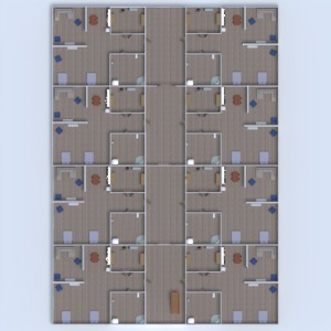 floorplans butas baldai vonia miegamasis svetainė 3d