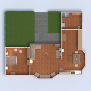 floorplans appartement meubles cuisine rénovation salle à manger espace de rangement 3d