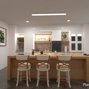 floorplans 露台 家具 厨房 照明 景观 3d