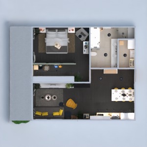 floorplans apartamento varanda inferior banheiro quarto quarto utensílios domésticos sala de jantar 3d