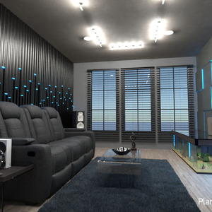 planos muebles salón iluminación 3d