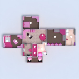 floorplans 公寓 独栋别墅 装饰 浴室 卧室 客厅 厨房 儿童房 照明 家电 餐厅 3d