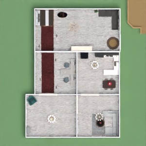 planos casa salón paisaje 3d