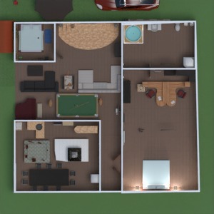 floorplans namas dekoras vonia miegamasis svetainė virtuvė vaikų kambarys kraštovaizdis prieškambaris 3d