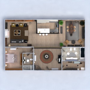 floorplans wohnung möbel dekor badezimmer schlafzimmer wohnzimmer küche beleuchtung architektur lagerraum, abstellraum studio eingang 3d