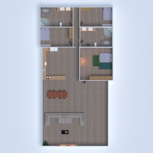 floorplans 独栋别墅 家电 结构 3d