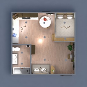 floorplans 装饰 单间公寓 3d