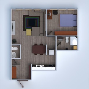 floorplans apartment house furniture decor bathroom bedroom living room kitchen dining room 3d