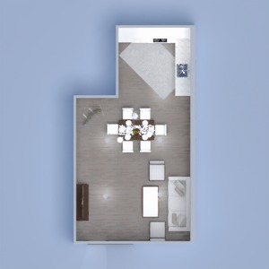 floorplans meble pokój dzienny kuchnia jadalnia 3d