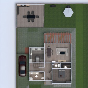 floorplans namas terasa eksterjeras аrchitektūra 3d