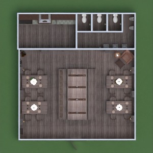 floorplans décoration eclairage rénovation café salle à manger entrée 3d