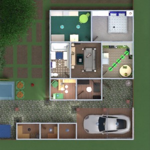 floorplans dom meble łazienka sypialnia pokój dzienny kuchnia pokój diecięcy 3d