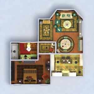 planos casa decoración salón cocina 3d