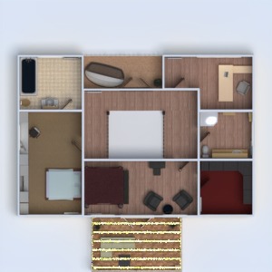 floorplans casa varanda inferior mobílias decoração quarto arquitetura 3d