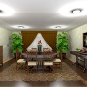 floorplans apartamento casa mobílias decoração sala de jantar 3d