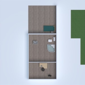 planos cuarto de baño dormitorio garaje exterior 3d