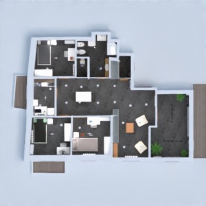floorplans 厨房 家具 露台 客厅 结构 3d