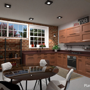 floorplans meubles décoration cuisine eclairage 3d