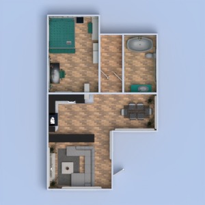 floorplans appartement meubles décoration salle de bains salon cuisine café salle à manger architecture 3d