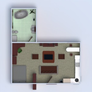 floorplans namas vonia miegamasis svetainė virtuvė kraštovaizdis 3d