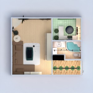 floorplans butas baldai dekoras svetainė virtuvė apšvietimas renovacija namų apyvoka sandėliukas studija prieškambaris 3d