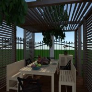 planos casa terraza muebles decoración bricolaje exterior paisaje 3d