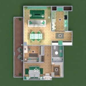 floorplans eksterjeras vaikų kambarys kavinė studija 3d