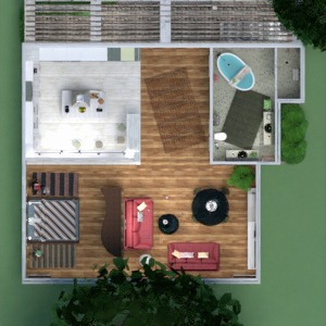 floorplans namas baldai vonia miegamasis svetainė virtuvė eksterjeras renovacija valgomasis аrchitektūra 3d