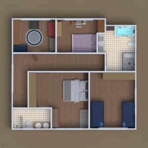 floorplans dom meble łazienka sypialnia pokój dzienny garaż kuchnia pokój diecięcy biuro gospodarstwo domowe jadalnia 3d