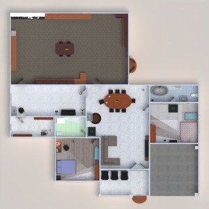 floorplans namas dekoras pasidaryk pats vonia miegamasis svetainė garažas virtuvė vaikų kambarys valgomasis sandėliukas 3d