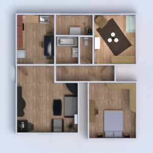 planos apartamento muebles decoración bricolaje dormitorio salón 3d